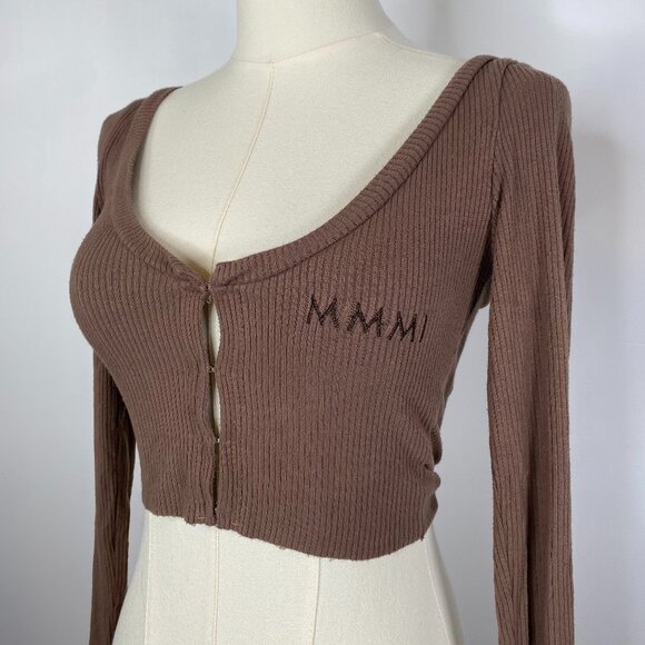 My Mum Made It - Brown Knit Cropped Cardigan - Picture 1 of 6